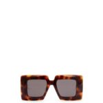 Loewe Women Oversized square sunglasses in acetate 206XF1491 Havana