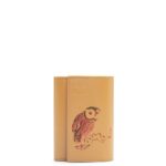Loewe Women Owl small vertical wallet in classic calfskin 206XF1306 Dune