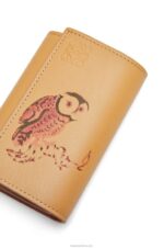 Loewe Women Owl small vertical wallet in classic calfskin 206XF1306 Dune - Image 5