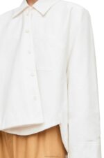 Loewe Women Padded trapeze shirt in cotton poplin 206XF893 White - Image 5