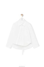 Loewe Women Padded trapeze shirt in cotton poplin 206XF893 White - Image 6