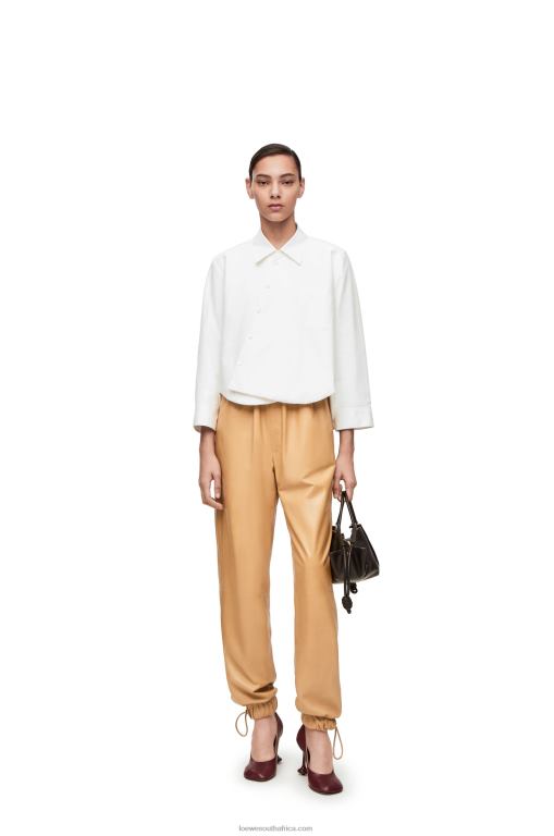 loewe_women_padded_trapeze_shirt_in_cotton_poplin_206xf893_white.jpg Loewe Women Padded trapeze shirt in cotton poplin 206XF893 White - Image 1