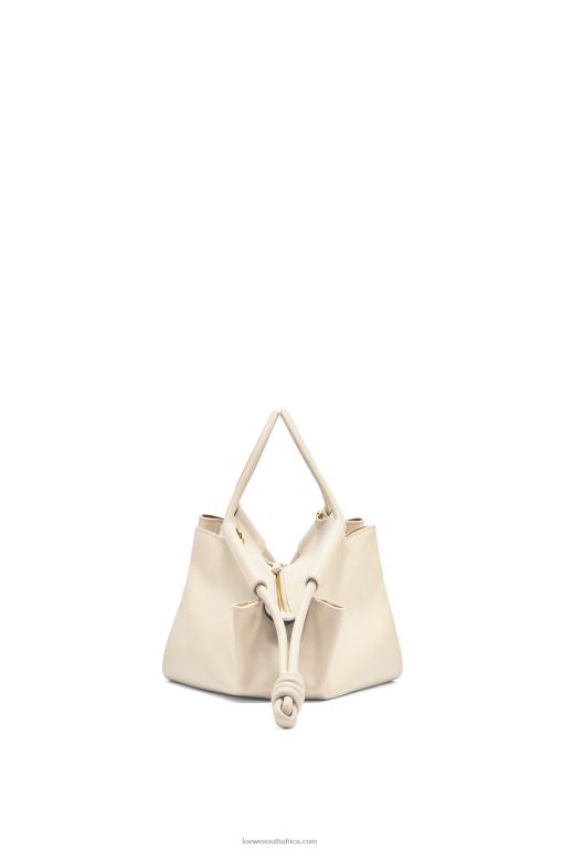 Loewe Women Paseo bag in shiny nappa calfskin 206XF346 Angora - Image 3