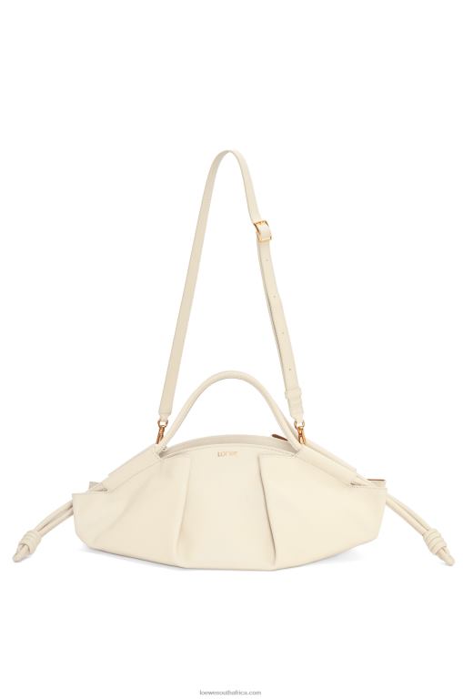 Loewe Women Paseo bag in shiny nappa calfskin 206XF346 Angora - Image 5
