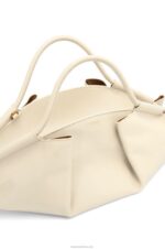 Loewe Women Paseo bag in shiny nappa calfskin 206XF346 Angora - Image 8
