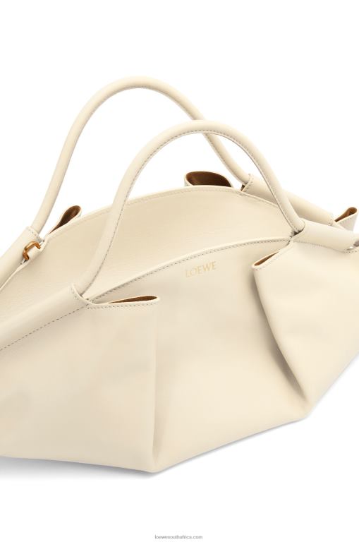 Loewe Women Paseo bag in shiny nappa calfskin 206XF346 Angora - Image 8