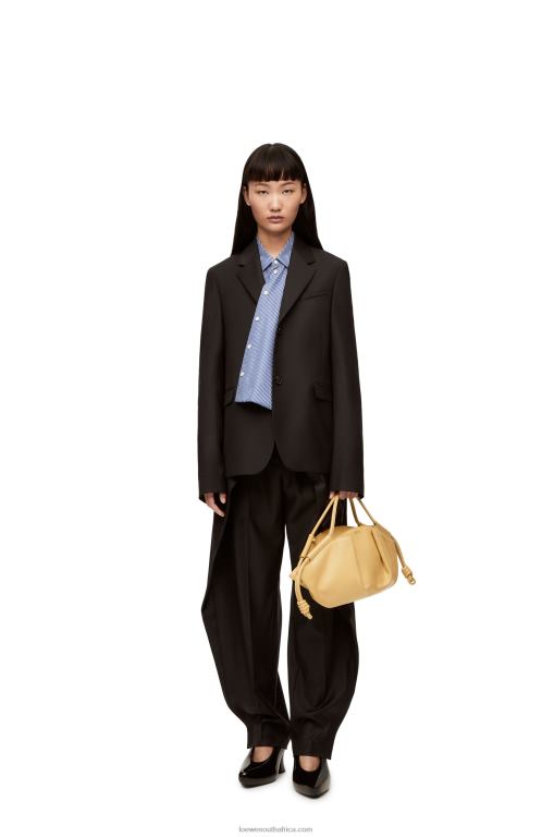 Loewe Women Paseo bag in shiny nappa calfskin 206XF352 Dark Butter - Image 2