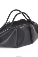 Loewe Women Paseo bag in shiny nappa calfskin 206XF538 Black - Image 8