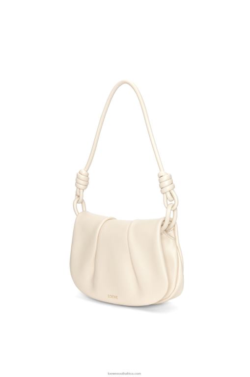 Loewe Women Paseo satchel in shiny nappa calfskin 206XF336 Angora - Image 4