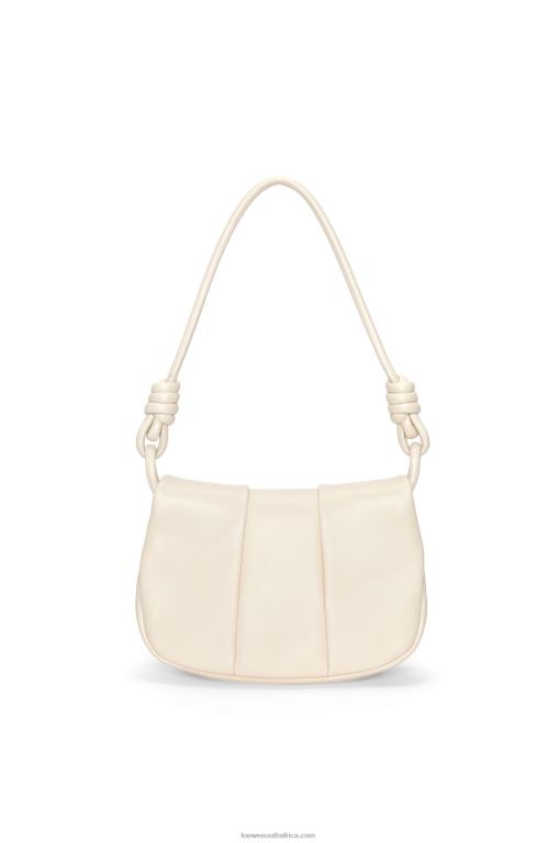 Loewe Women Paseo satchel in shiny nappa calfskin 206XF336 Angora - Image 5