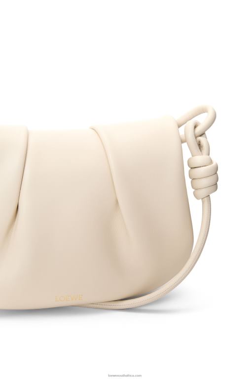Loewe Women Paseo satchel in shiny nappa calfskin 206XF336 Angora - Image 8