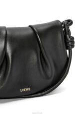 Loewe Women Paseo satchel in shiny nappa calfskin 206XF337 Black - Image 8