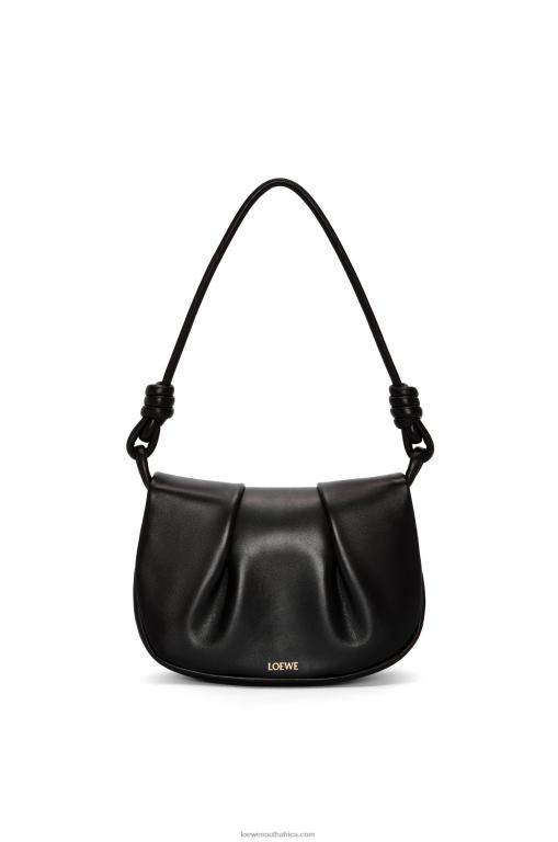 loewe_women_paseo_satchel_in_shiny_nappa_calfskin_206xf337_black.jpg Loewe Women Paseo satchel in shiny nappa calfskin 206XF337 Black - Image 1
