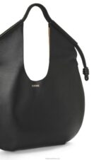 Loewe Women Paseo Tote in shiny nappa calfskin 206XF132 Black - Image 6