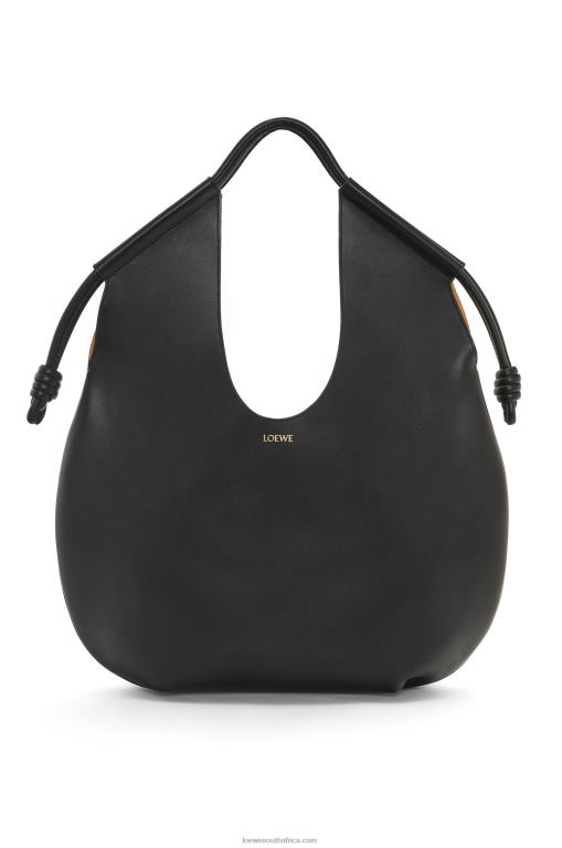 loewe_women_paseo_tote_in_shiny_nappa_calfskin_206xf132_black.jpg Loewe Women Paseo Tote in shiny nappa calfskin 206XF132 Black - Image 1