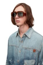 Loewe Women Paula's Ibiza dive in mask sunglasses 206XF1472 Light Havana - Image 2