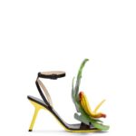 Loewe Women Petal sandal in lambskin 206XF690 Black