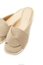Loewe Women Petal slide in jute 206XF698 Natural - Image 4