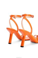 Loewe Women Petal stiletto sandal in lambskin 206XF674 Orange - Image 5