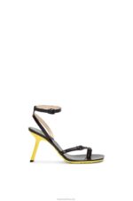 Loewe Women Petal stiletto sandal in lambskin 206XF677 Black