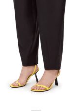 Loewe Women Petal stiletto sandal in lambskin 206XF678 Acacia Yellow - Image 2