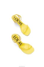 Loewe Women Petal stiletto sandal in lambskin 206XF678 Acacia Yellow - Image 4