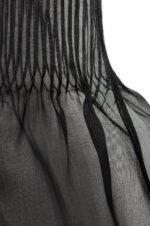 Loewe Women Pintuck top in silk organza 206XF885 Black - Image 3