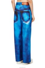 Loewe Women Pixelated baggy jeans in denim 206XF1177 Denim - Image 3