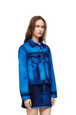 Loewe Women Pixelated jacket in denim 206XF1175 Denim - Image 2