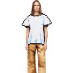 Loewe Women Pixelated top in technical knit 206XF879 White