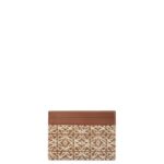 Loewe Women Plain cardholder in jacquard and calfskin 206XF1391 Tan/Pecan