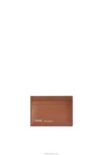 Loewe Women Plain cardholder in jacquard and calfskin 206XF1391 Tan/Pecan - Image 3