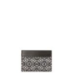 Loewe Women Plain cardholder in jacquard and calfskin 206XF1419 Navy/Black