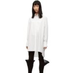 Loewe Women Plastron shirt in cotton 206XF931 White