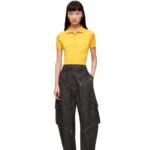 Loewe Women Polo sweater in silk 206XF961 Yellow