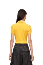 Loewe Women Polo sweater in silk 206XF961 Yellow - Image 3
