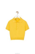 Loewe Women Polo sweater in silk 206XF961 Yellow - Image 5