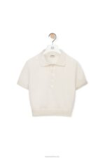 Loewe Women Polo sweater in silk 206XF963 White - Image 5