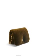 Loewe Women Puffer Goya bag in shearling 206XF468 Khaki Green - Image 2