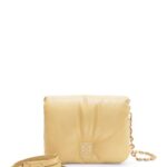 Loewe Women Puffer Goya bag in shiny nappa lambskin 206XF380 Butter