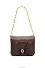 Loewe Women Puffer Goya bag in shiny nappa lambskin 206XF383 Dark Chocolate - Image 7