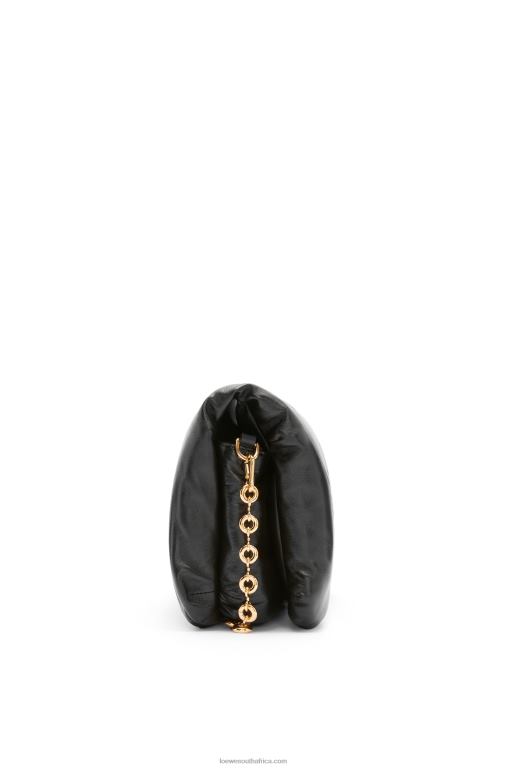 Loewe Women Puffer Goya bag in shiny nappa lambskin 206XF385 Black - Image 4