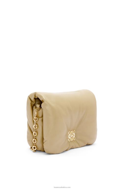 Loewe Women Puffer Goya bag in shiny nappa lambskin 206XF386 Clay Green - Image 3