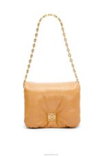 Loewe Women Puffer Goya bag in shiny nappa lambskin 206XF387 Camel - Image 6