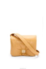 Loewe Women Puffer Goya bag in shiny nappa lambskin 206XF387 Camel - Image 8