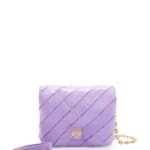 Loewe Women Puffer Goya in pleated shiny nappa lambskin 206XF379 Light Mauve
