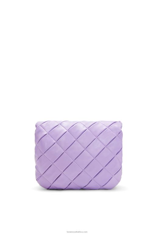 Loewe Women Puffer Goya in pleated shiny nappa lambskin 206XF379 Light Mauve - Image 5