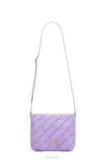 Loewe Women Puffer Goya in pleated shiny nappa lambskin 206XF379 Light Mauve - Image 7