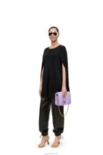 Loewe Women Puffer Goya in pleated shiny nappa lambskin 206XF379 Light Mauve - Image 10