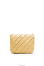 Loewe Women Puffer Goya in pleated shiny nappa lambskin 206XF381 Dark Butter - Image 5